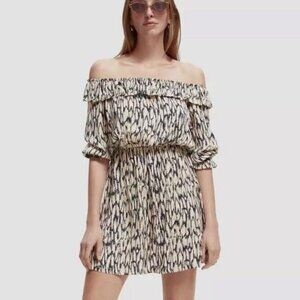 Scotch & Soda Off the Shoulder Ruffle Mini Dress size XS
